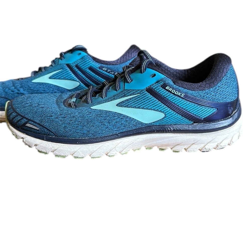 Brooks GTS 18 Cushion Support Blue Athletic Running Shoes with Mesh Upper 9.5